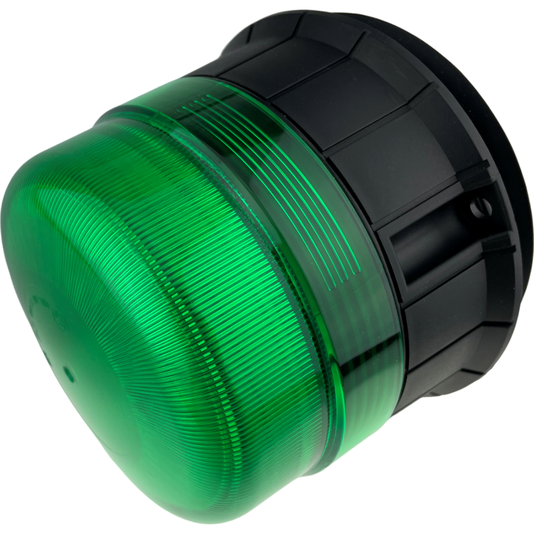 LED Green Flashing Standard Light Beacon Seatbelt Magnetic 3 Bolt Plug In