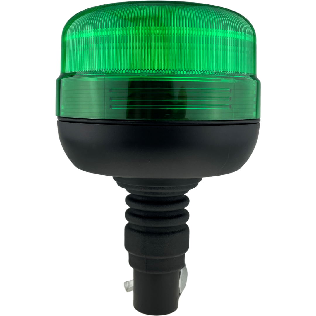 LED Green Flashing Standard Light Beacon Seatbelt Compatible Flexi Din for UK Vehicles