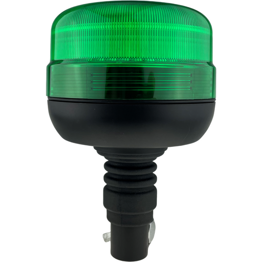 LED Green Flashing Standard Light Beacon Seatbelt Compatible Flexi Din for UK Vehicles