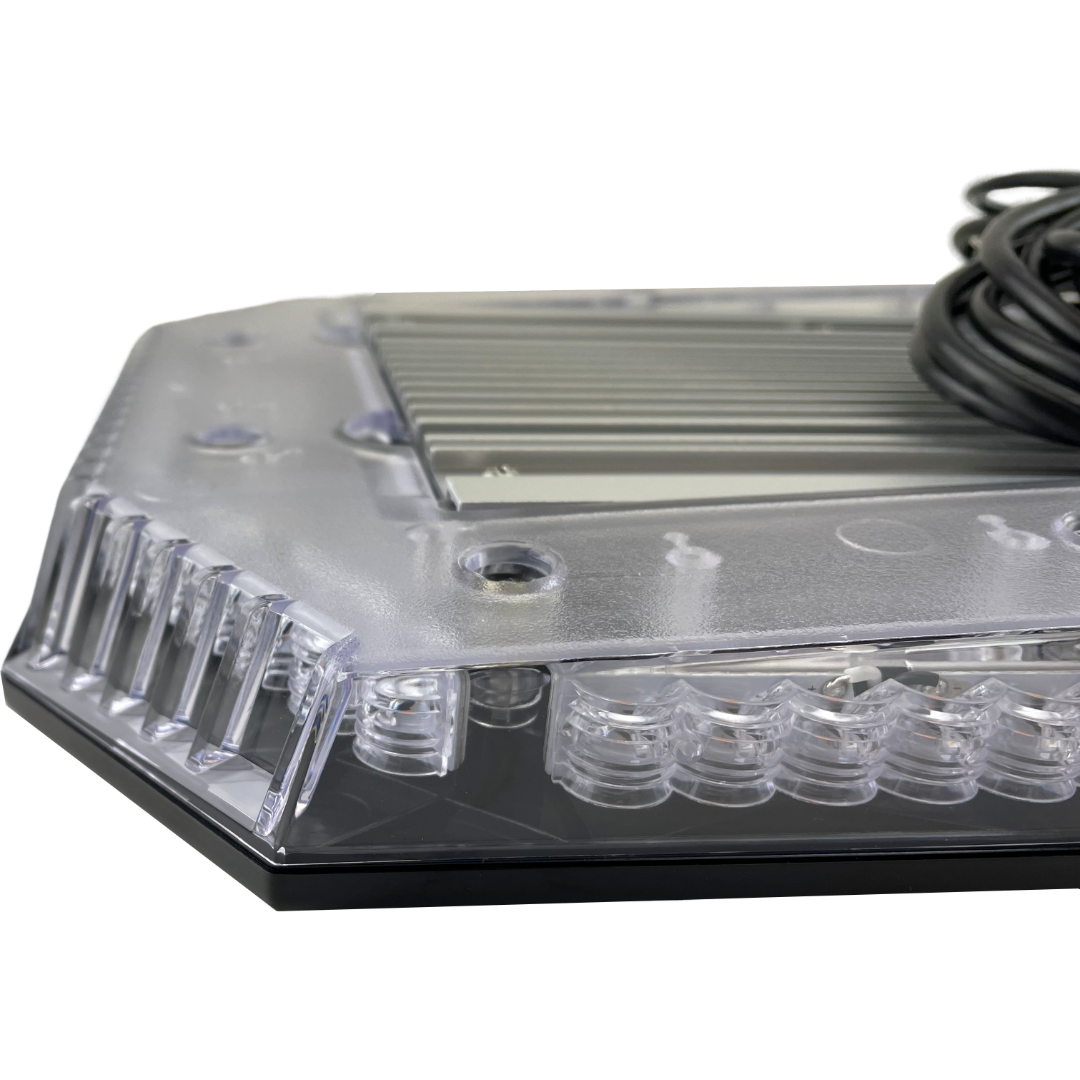 LED Amber Light Bar 46" 1168mm Bolt On DC 10/30v IP656 R65 51 Flash Pattern Dash Remote