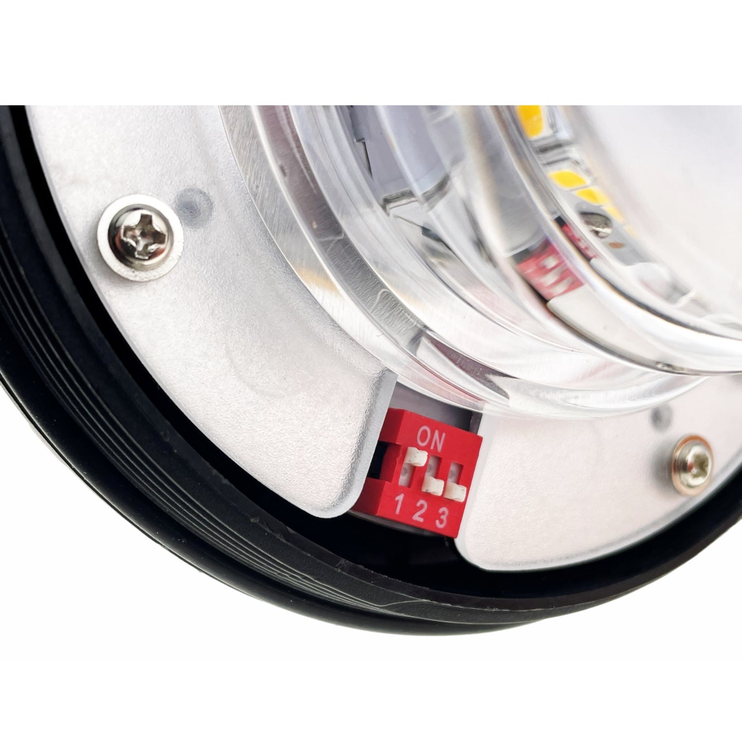 LED Red Compact Beacon Flexi Din 12/24v Emergency Vehicles Industrial Aviation