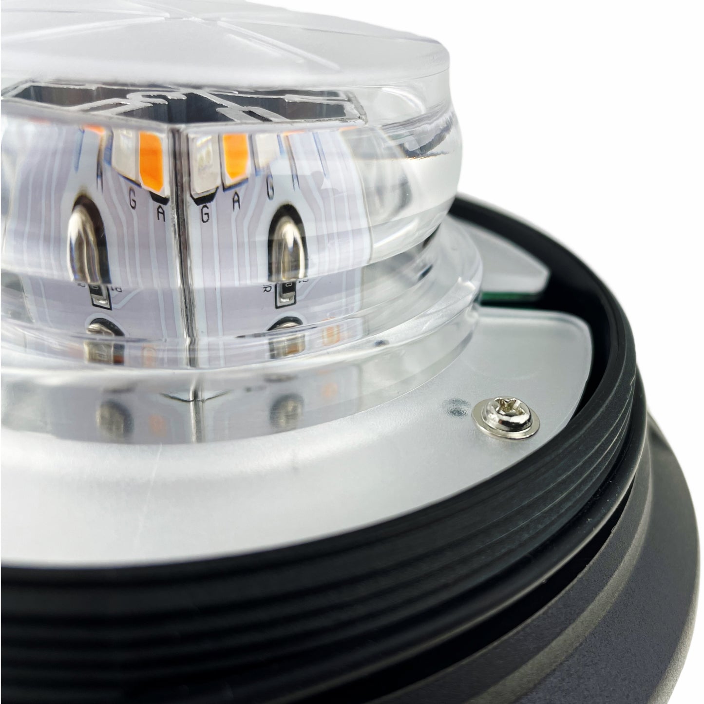 LED Beacon Amber Green Dual Colour Seatbelt Connected Magnetic 12/24v