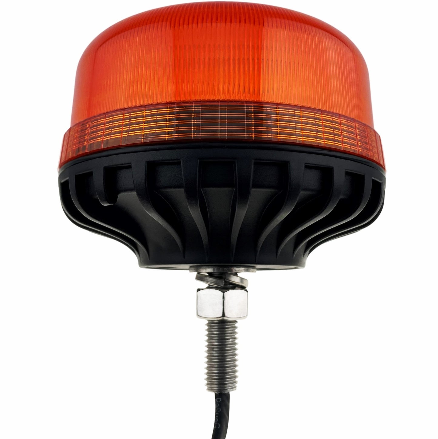 LED Amber Flashing Compact Light Beacon Bolt On Fitting UK 12/24v