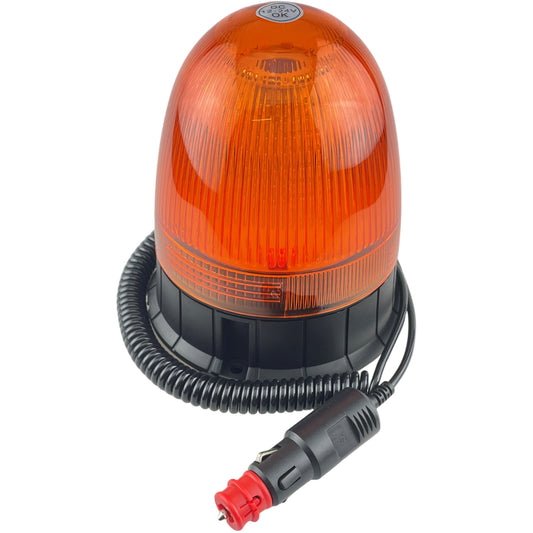 LED Amber Economy Beacon Magnetic 12/24v Flashing Safety Tractor Light