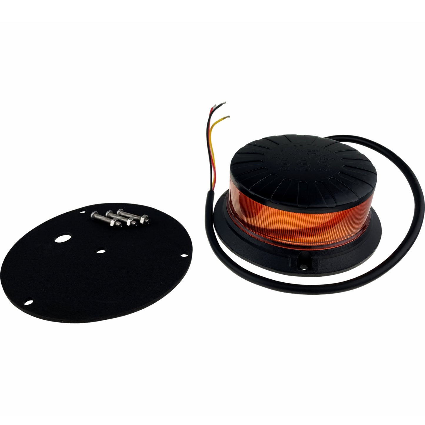 LED Amber Micro Beacon 3 Bolt 12/24v R65