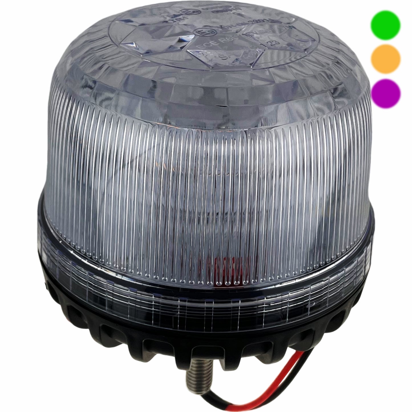 LED Green Amber Purple 3 Colour Beacon Bolt On 12/24v