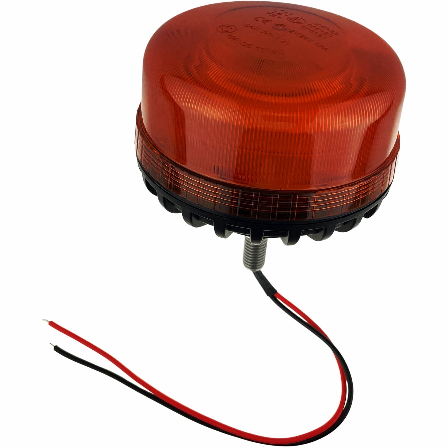 LED Amber Flashing Compact Light Beacon Bolt On Fitting UK 12/24v