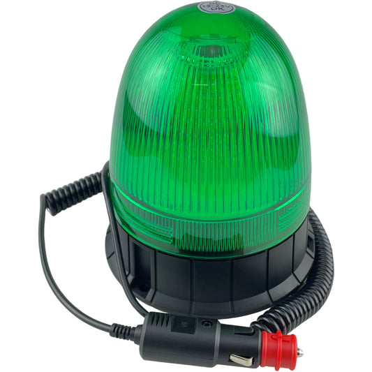 LED Green Economy Beacon Magnetic Seatbelt 12/24v Flashing Safety Tractor Light