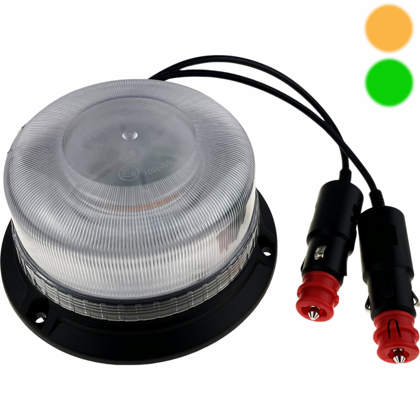 LED Beacon Amber Green Dual Colour Seatbelt Connected Magnetic 12/24v