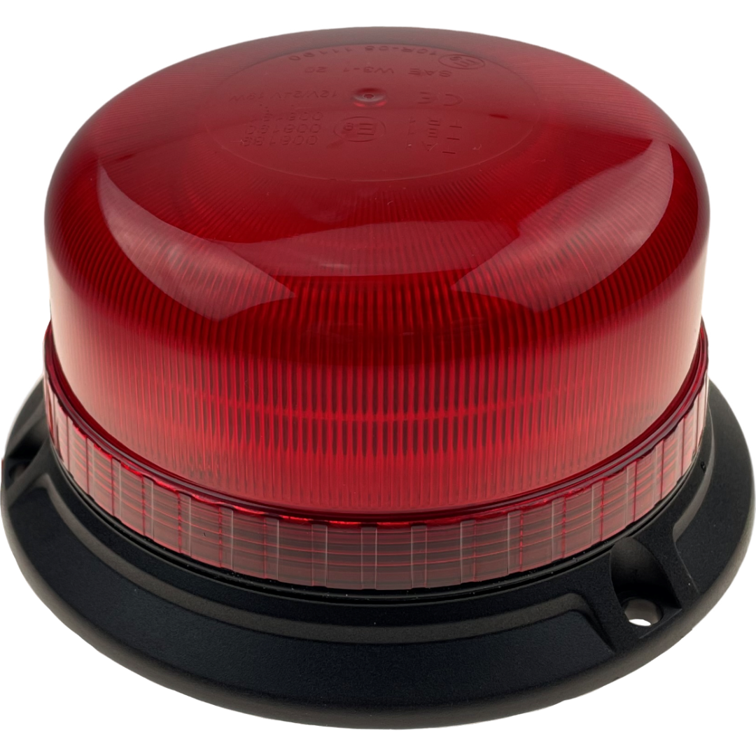LED Red Compact Beacon 3 Bolt 12/24v Emergency Vehicles Industrial Aviation