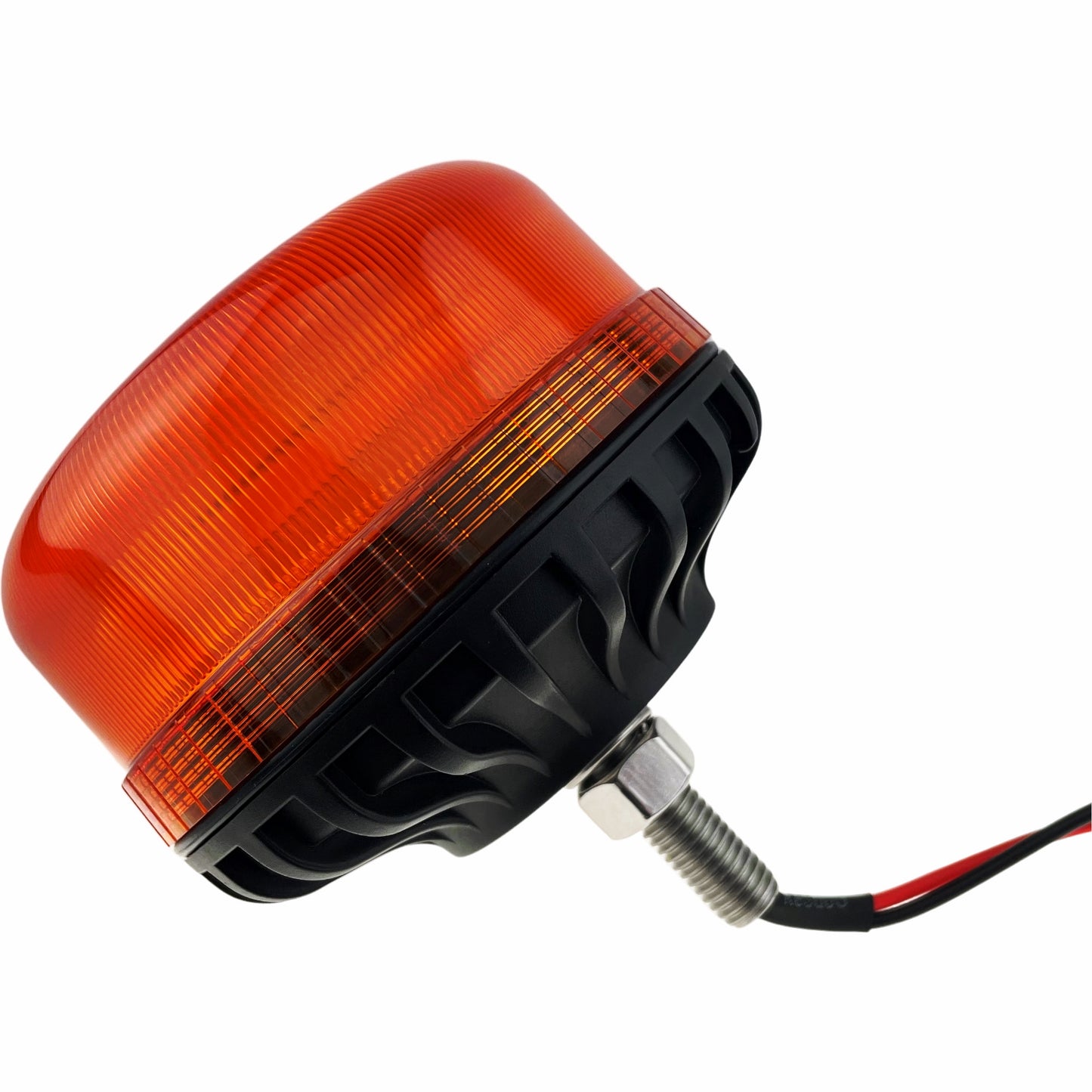 LED Amber Flashing Compact Light Beacon Bolt On Fitting UK 12/24v