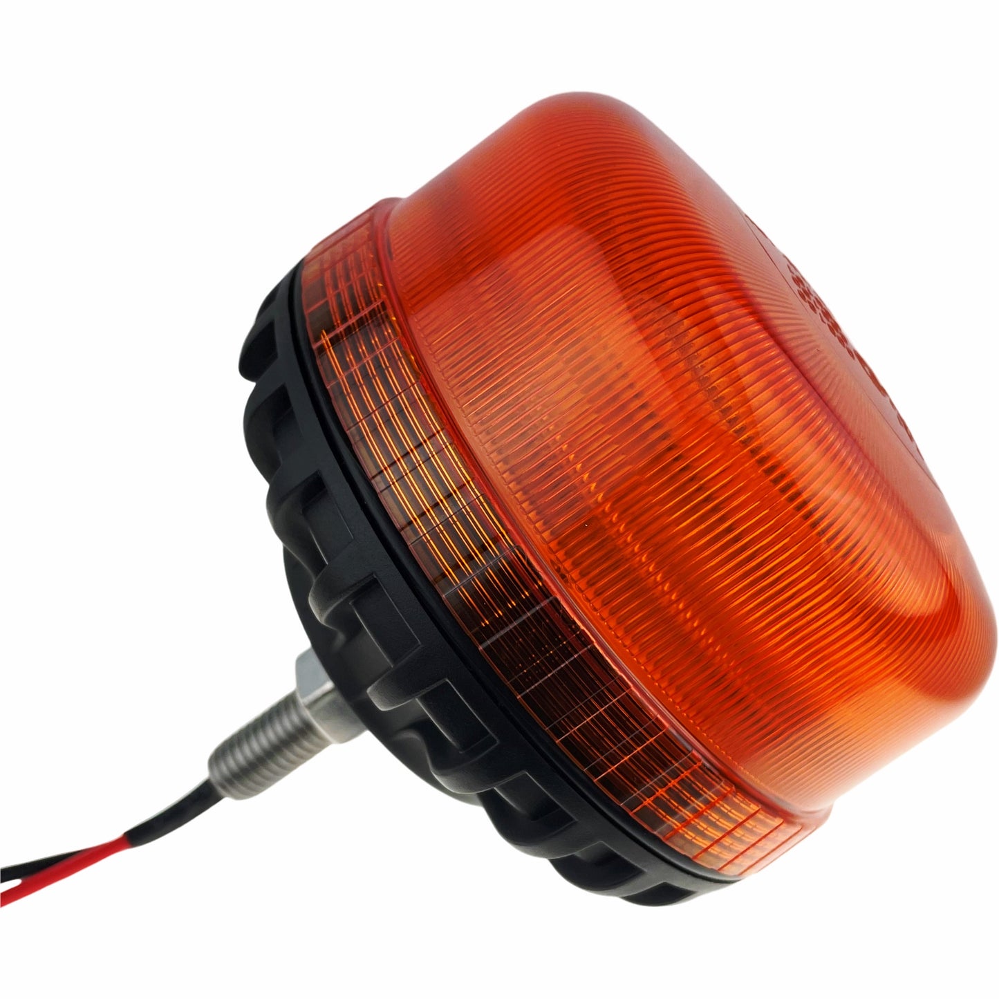 LED Amber Flashing Compact Light Beacon Bolt On Fitting UK 12/24v