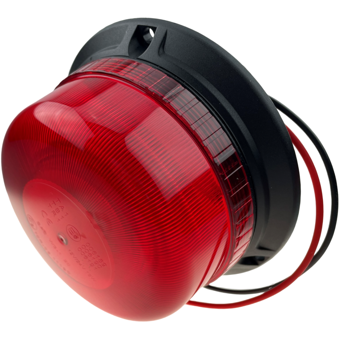 LED Red Compact Beacon 3 Bolt 12/24v Emergency Vehicles Industrial Aviation