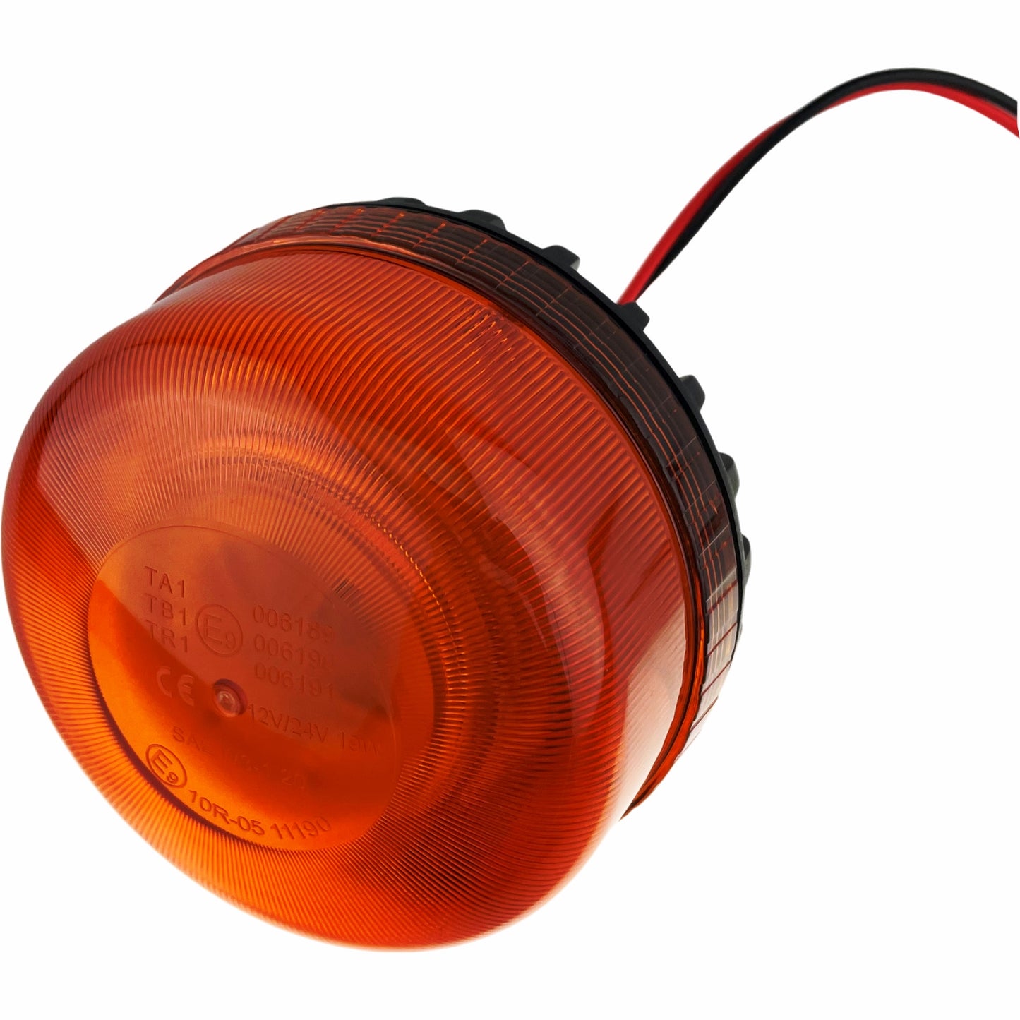 LED Amber Flashing Compact Light Beacon Bolt On Fitting UK 12/24v