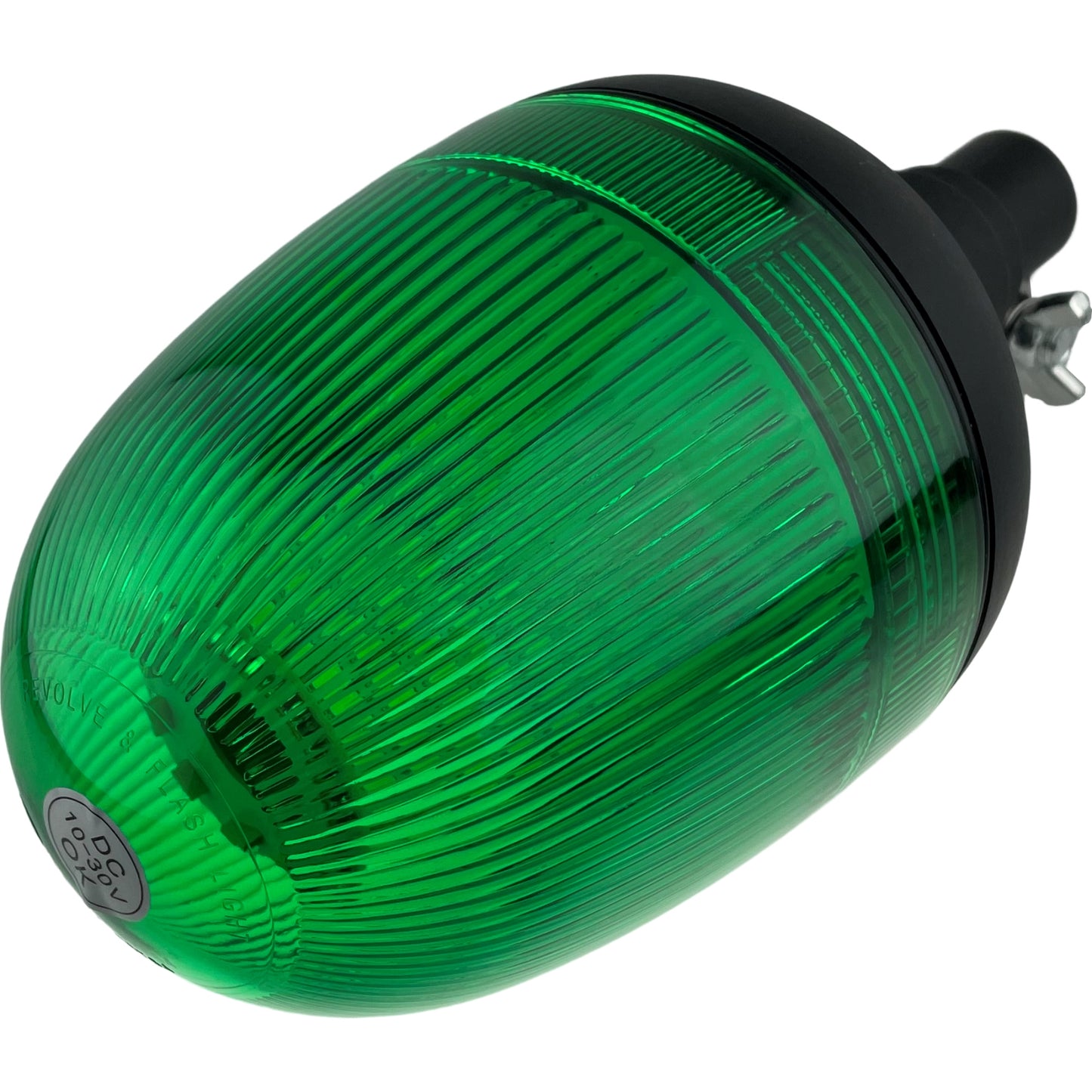 LED Green Flashing Economy Light Beacon Flexi Din Fitting for UK Vehicles 12/24v