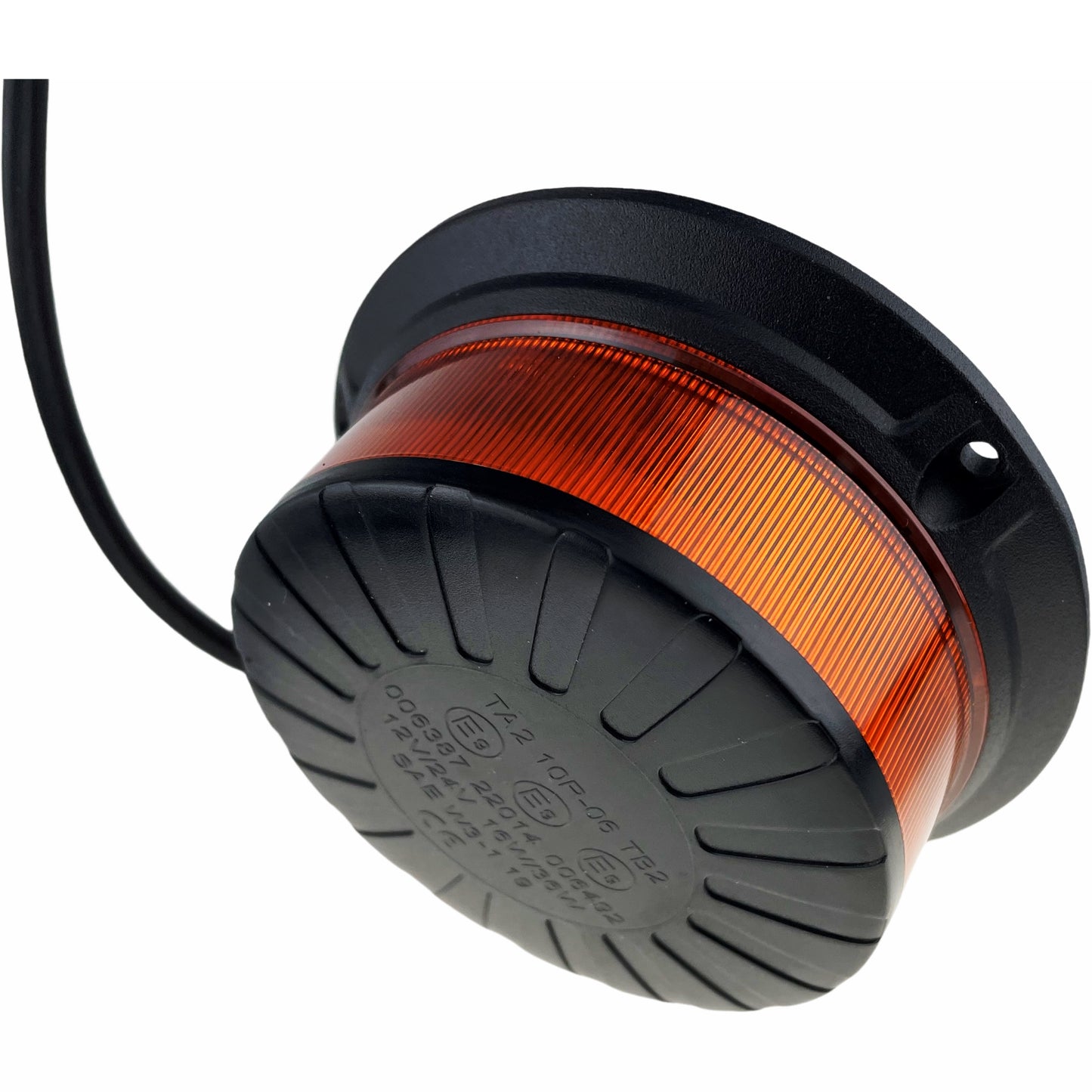 LED Amber Micro Beacon 3 Bolt 12/24v R65