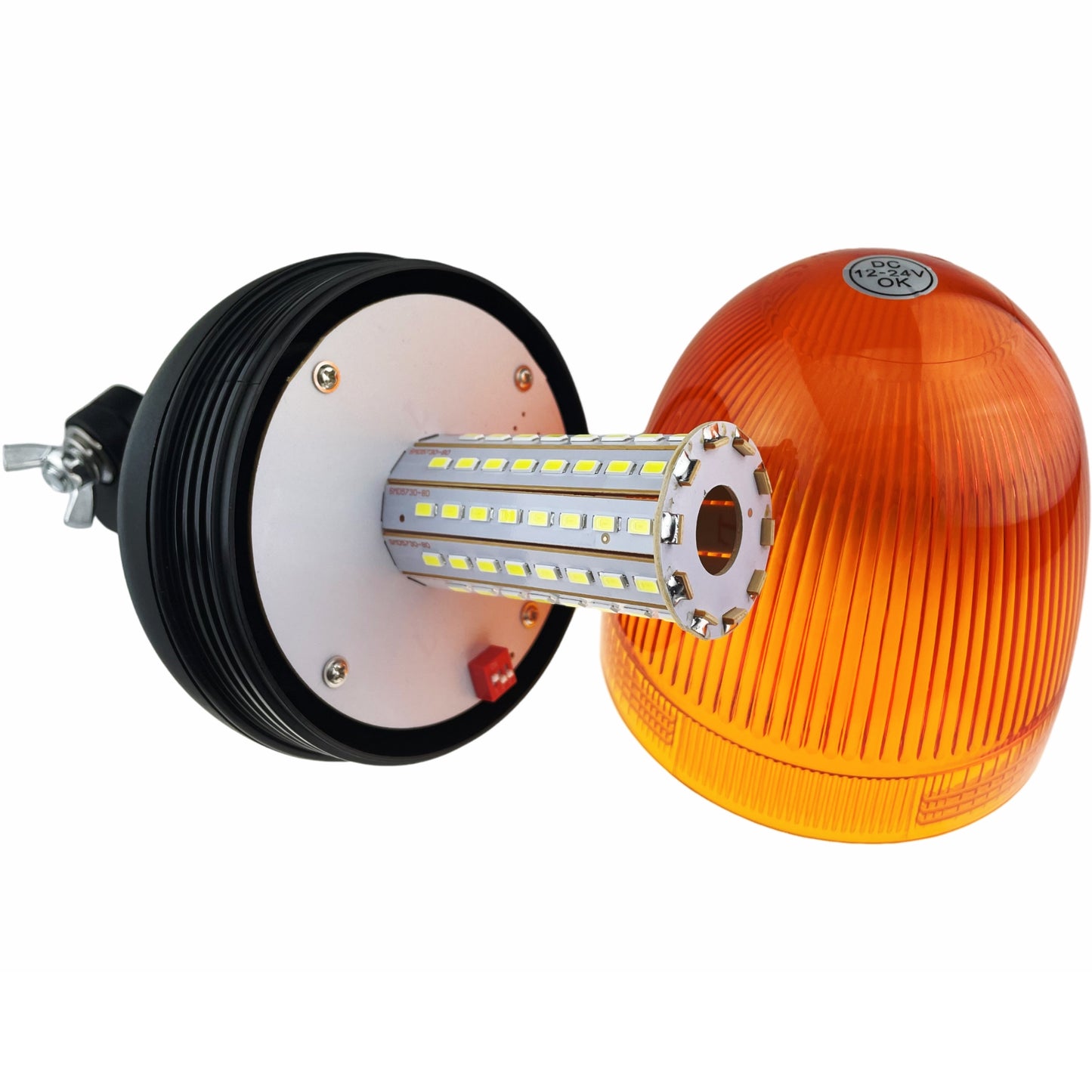 LED Amber Economy Beacon Flexi Din 12/24v