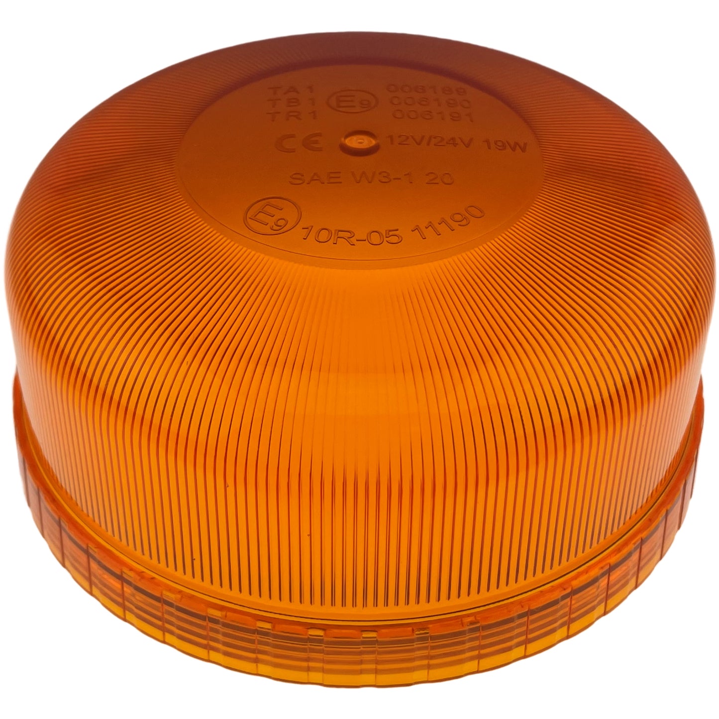 LED Amber Flashing Compact Light Beacon Bolt On Fitting UK 12/24v