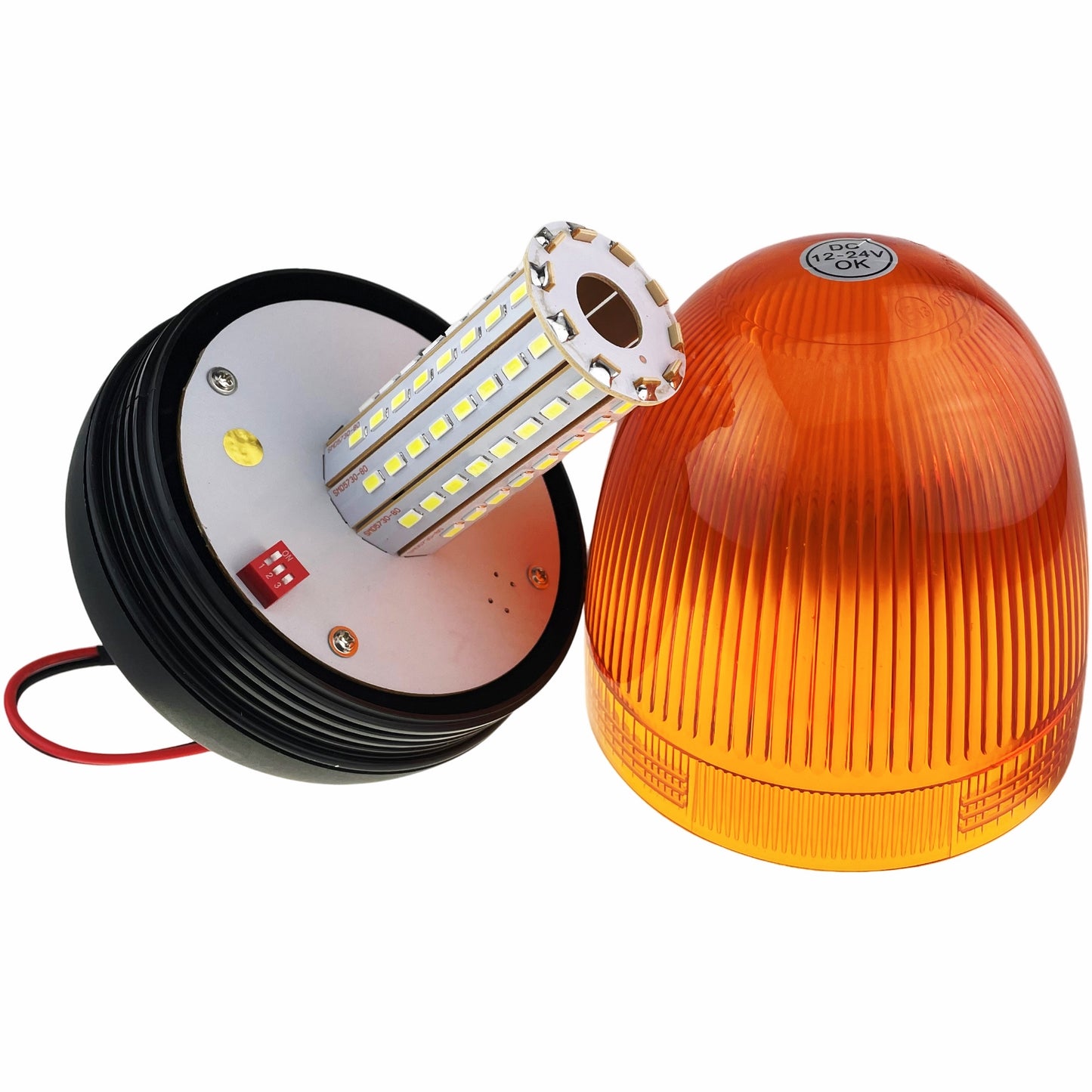 LED Amber Flashing Seatbelt Economy Light Beacon Bolt On Fitting for UK Vehicles 12V-24V Strobe